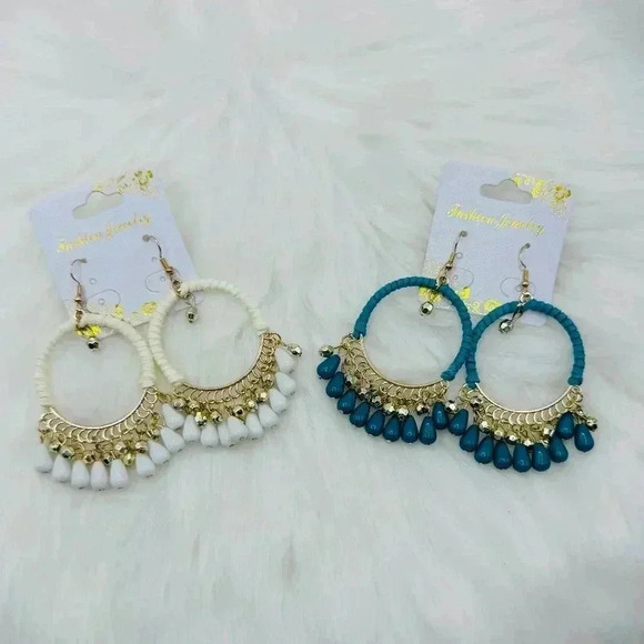 Weave Tassel Drop Earrings Duo - Picture 1 of 4